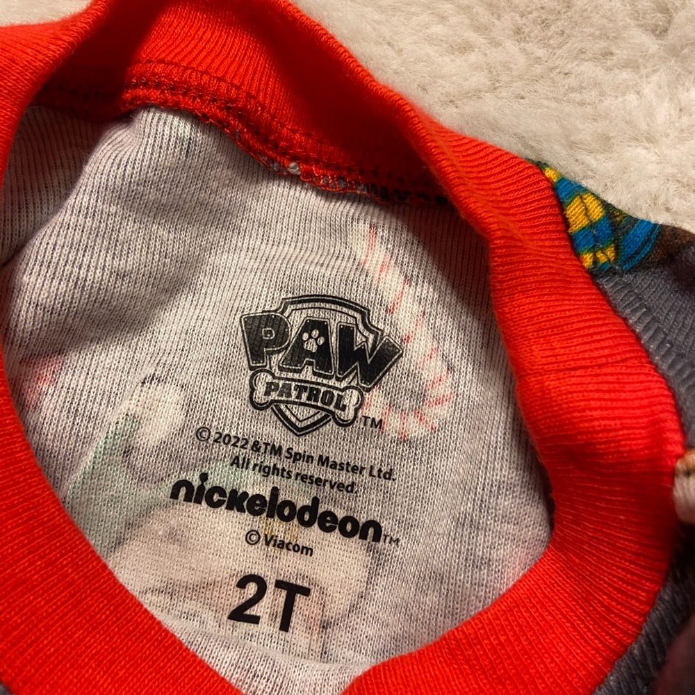 NWOT Nickelodeon 2-piece Paw Patrol 2T toddler Christmas character pajamas - Picture 5 of 5